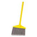 Rubbermaid® Commercial 7920014588208, Angled Large Broom, 46.78" Handle, Gray-yellow freeshipping - TVN Wholesale 