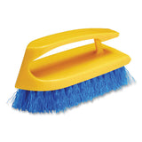Rubbermaid® Commercial Iron-shaped Handle Scrub Brush, Blue Polypropylene Bristles, 6" Brush, 6" Yellow Plastic Handle freeshipping - TVN Wholesale 