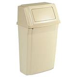 Rubbermaid® Commercial Slim Jim Wall-mounted Container, Rectangular, Plastic, 15 Gal, Beige freeshipping - TVN Wholesale 