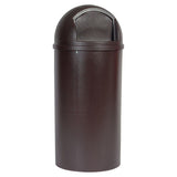 Rubbermaid® Commercial Marshal Classic Container, Round, Polyethylene, 25 Gal, Brown freeshipping - TVN Wholesale 