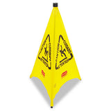 Rubbermaid® Commercial Multilingual Pop-up Wet Floor Safety Cone, 21 X 21 X 30, Yellow freeshipping - TVN Wholesale 