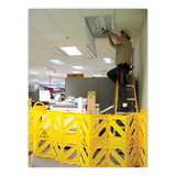 Rubbermaid® Commercial Portable Mobile Safety Barrier, Plastic, 13ft X 40", Yellow freeshipping - TVN Wholesale 