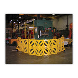 Rubbermaid® Commercial Portable Mobile Safety Barrier, Plastic, 13ft X 40", Yellow freeshipping - TVN Wholesale 