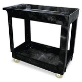Rubbermaid® Commercial Service-utility Cart, Two-shelf, 34.13w X 17.38d X 32.38h, Black freeshipping - TVN Wholesale 