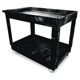 Rubbermaid® Commercial Service-utility Cart, Two-shelf, 24w X 40d X 31.25h, Black freeshipping - TVN Wholesale 