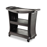 Rubbermaid® Commercial Executive Service Cart, Three-shelf, 20.33w X 38.9d X 38.9 H, Black freeshipping - TVN Wholesale 