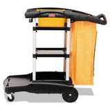 Rubbermaid® Commercial High Capacity Cleaning Cart, 21.75w X 49.75d X 38.38h, Black freeshipping - TVN Wholesale 