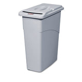 Rubbermaid® Commercial Slim Jim Confidential Document Receptacle With Lid, Rectangle, 23 Gal, Light Gray freeshipping - TVN Wholesale 