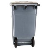 Rubbermaid® Commercial Brute Rollout Container, Square, Plastic, 50 Gal, Gray freeshipping - TVN Wholesale 