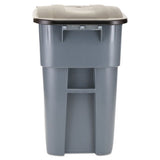 Rubbermaid® Commercial Brute Rollout Container, Square, Plastic, 50 Gal, Gray freeshipping - TVN Wholesale 