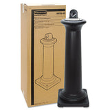 Rubbermaid® Commercial Groundskeeper Tuscan Receptacle, 13 X 13 X 38.38, Black freeshipping - TVN Wholesale 