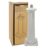 Rubbermaid® Commercial Groundskeeper Tuscan Receptacle, 13 X 13 X 38.38, Sandstone freeshipping - TVN Wholesale 