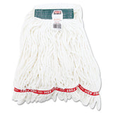 Rubbermaid® Commercial Web Foot Shrinkless Looped-end Wet Mop Head, Cotton-synthetic, Medium, White freeshipping - TVN Wholesale 