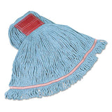 Rubbermaid® Commercial Swinger Loop Wet Mop Heads, Cotton-synthetic, Blue, Large freeshipping - TVN Wholesale 