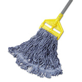 Rubbermaid® Commercial Super Stitch Blend Mop Head, Medium, Cotton-synthetic, Blue, 6-carton freeshipping - TVN Wholesale 