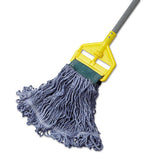 Rubbermaid® Commercial Super Stitch Blend Mop Head, Medium, Cotton-synthetic, Blue, 6-carton freeshipping - TVN Wholesale 