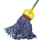 Rubbermaid® Commercial Super Stitch Blend Mop Head, Large, Cotton-synthetic, Blue freeshipping - TVN Wholesale 