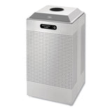 Rubbermaid® Commercial Silhouette Can-bottle Recycling Receptacle, Square, Steel, 29 Gal, Silver freeshipping - TVN Wholesale 