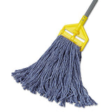 Rubbermaid® Commercial Cotton-synthetic Cut-end Blend Mop Head, 16 Oz, 1" Band, Blue, 12-carton freeshipping - TVN Wholesale 
