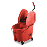 Rubbermaid® Commercial Wavebrake 2.0 Bucket-wringer Combos, 35 Qt, Down Press, Plastic, Red freeshipping - TVN Wholesale 