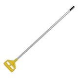 Rubbermaid® Commercial Invader Aluminum Side-gate Wet-mop Handle, 60", Gray-yellow freeshipping - TVN Wholesale 