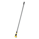 Fiberglass Gripper Mop Handle, Yellow-gray
