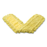 Rubbermaid® Commercial Trapper Commercial Dust Mop, Looped-end Launderable, 5" X 48", Yellow freeshipping - TVN Wholesale 