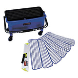Rubbermaid® Commercial Microfiber Floor Finishing System, 3 Gal, Blue-black-white freeshipping - TVN Wholesale 