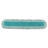 Rubbermaid® Commercial HYGEN™ Hygen Dry Dusting Mop Heads With Fringe, 36", Microfiber, Green freeshipping - TVN Wholesale 