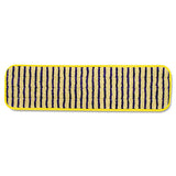 Rubbermaid® Commercial Microfiber Scrubber Pad, Vertical Polyprolene Stripes, 18", Yellow, 6-carton freeshipping - TVN Wholesale 