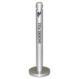 Rubbermaid® Commercial Smoker's Pole, Round, Steel, 0.9 Gal, Silver freeshipping - TVN Wholesale 