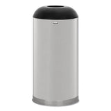 Rubbermaid® Commercial European And Metallic Drop-in Dome Top Receptacle, Round, 15 Gal, Satin Stainless freeshipping - TVN Wholesale 