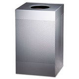 Rubbermaid® Commercial Designer Line Silhouettes Receptacle, Steel, 20 Gal, Silver Metallic freeshipping - TVN Wholesale 