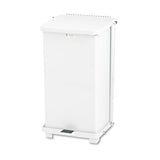 Rubbermaid® Commercial Defenders Biohazard Step Can, Square, Steel, 6.5 Gal, White freeshipping - TVN Wholesale 
