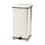 Rubbermaid® Commercial Defenders Biohazard Step Can, Square, Steel, 13 Gal, Stainless Steel freeshipping - TVN Wholesale 