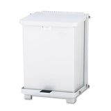 Rubbermaid® Commercial Defenders Biohazard Step Can, Square, Steel, 4 Gal, White freeshipping - TVN Wholesale 