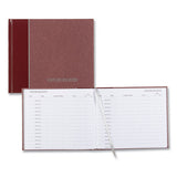 National® Hardcover Visitor Register Book, Burgundy Cover, 9.78 X 8.5 Sheets, 128 Sheets-book freeshipping - TVN Wholesale 