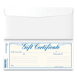 Rediform® Gift Certificates With Envelopes, 8.5 X 3.67, Blue-gold With Blue Border, 25-pack freeshipping - TVN Wholesale 