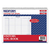 Rediform® Visitors Log Book, Blue-white-red Cover, 11 X 8.5 Sheets, 50 Sheets-book freeshipping - TVN Wholesale 