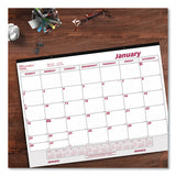 Brownline® Monthly Desk Pad Calendar, 22 X 17, White-burgundy Sheets, Black Binding, Clear Corners, 12-month (jan To Dec): 2022 freeshipping - TVN Wholesale 