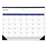 Blueline® Duraglobe Monthly Desk Pad Calendar, 22 X 17, White-blue-gray Sheets, Black Binding-corners,12-month (jan To Dec): 2022 freeshipping - TVN Wholesale 