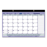 Brownline® Monthly Desk Pad Calendar, 17.75 X 10.88, White-blue-green Sheets, Black Binding, Clear Corners, 12-month (jan To Dec): 2022 freeshipping - TVN Wholesale 