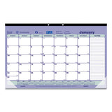 Brownline® Monthly Desk Pad Calendar, 17.75 X 10.88, White-blue-green Sheets, Black Binding, Clear Corners, 12-month (jan To Dec): 2022 freeshipping - TVN Wholesale 