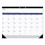 Blueline® Monthly Desk Pad Calendar, 21.25 X 16, White-blue-green Sheets, Black Binding, Black Corners, 12-month (jan To Dec): 2022 freeshipping - TVN Wholesale 