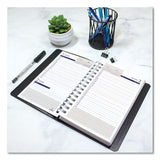 Blueline® Duraglobe Daily Planner, 30-minute Appointments, 8 X 5, Black Soft Cover, 12-month (jan To Dec): 2022 freeshipping - TVN Wholesale 