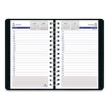 Blueline® Duraglobe Daily Planner, 30-minute Appointments, 8 X 5, Black Soft Cover, 12-month (jan To Dec): 2022 freeshipping - TVN Wholesale 