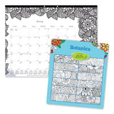 Blueline® Monthly Desk Pad Calendar, Doodleplan Coloring Pages, 22 X 17, Black Binding, Clear Corners, 12-month (jan To Dec): 2022 freeshipping - TVN Wholesale 