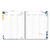 Blueline® Soft Cover Design Weekly-monthly Planner, Floral Watercolor Artwork, 11 X 8.5, White-blue-yellow, 12-month (jan To Dec): 2022 freeshipping - TVN Wholesale 