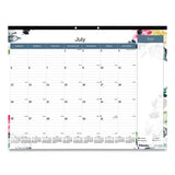 Blueline® Spring Monthly Academic Desk Pad Calendar, Flora Artwork, 22 X 17, Black Binding, 18-month (july To Dec): 2021 To 2022 freeshipping - TVN Wholesale 