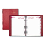 Coilpro Ruled Daily Planner, 8.25 X 5.75, Red Cover, 12-month (jan To Dec): 2022